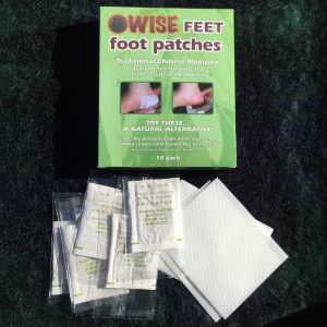 WiseFeet foot patches box and contents